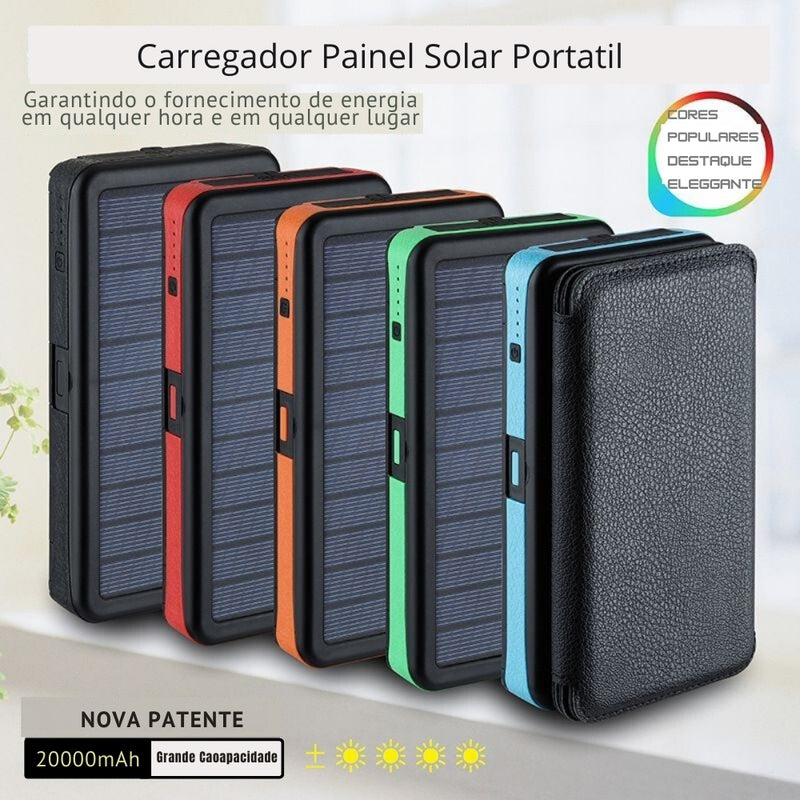 Placa Solar Carregador Portátil. a prova de agua -Waterproof - Continua captando bateria pela luz solar mesmo em dia nublado  escolha 1 placa , 3 placas , 5 placas