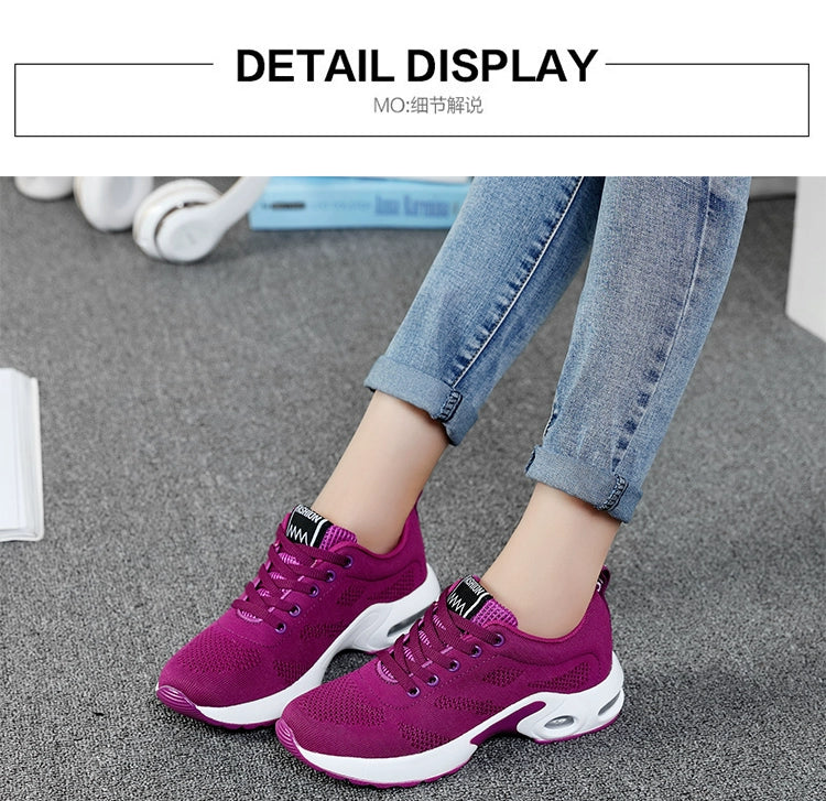 Tenis feminino conforto ortopedico esporte - sola com amortecedor ar - Mesh Air Cushion Fashion Sports Shoes