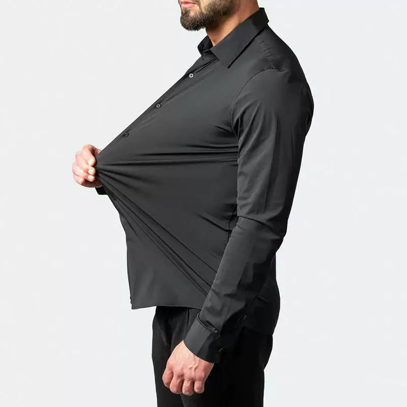 Camisa Flexível Ultra Comfort® Tecido Seda Gelo - Não amarrota