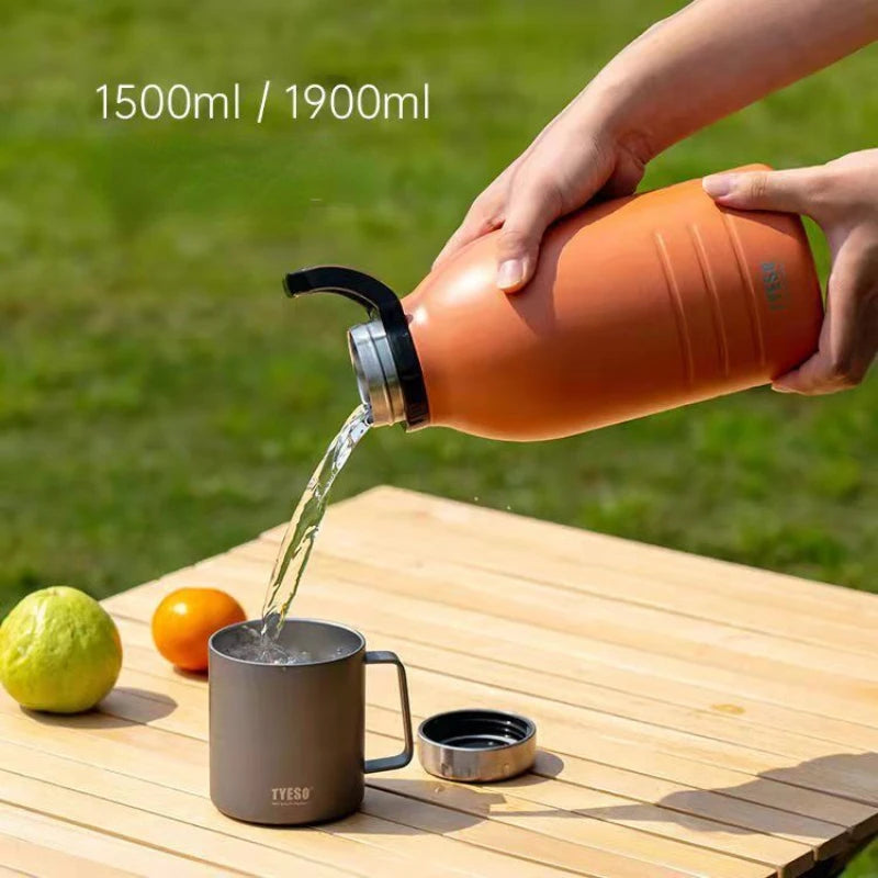 1500ml Stainless Steel Thermos Mug With Straw Sport Water Bottle Climbing Camping Vacuum Flask Thermal Bottle garrafa termica