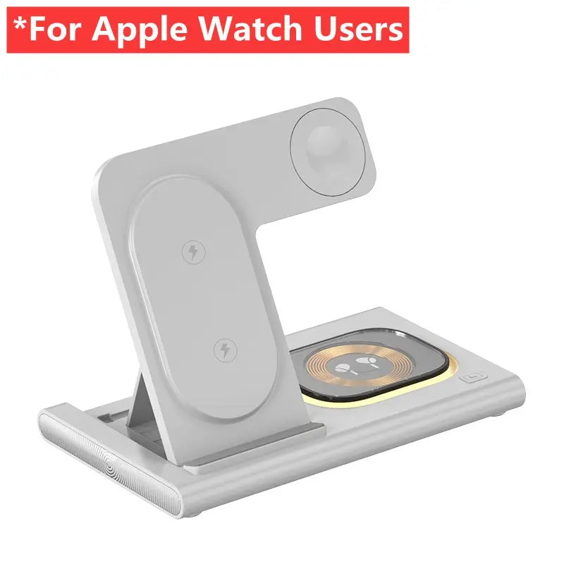 3 in 1 Wireless Charger Stand Pad For iPhone 15 14 13 12 Samsung S23 S22 Galaxy Watch 5 4 Active Buds Fast Charging Dock Station