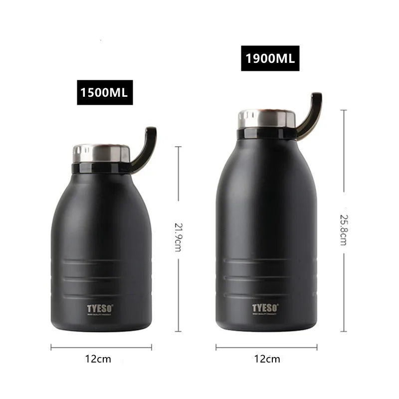 1500ml Stainless Steel Thermos Mug With Straw Sport Water Bottle Climbing Camping Vacuum Flask Thermal Bottle garrafa termica