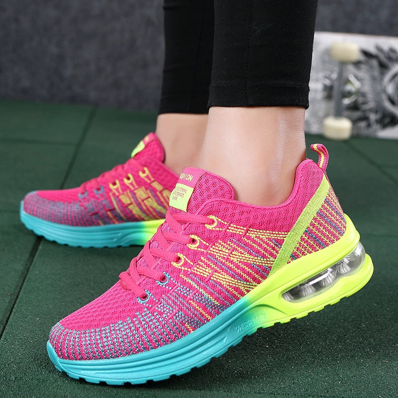 Tenis feminino conforto ortopedico esporte - amortecedor ar - Mesh Air Cushion Fashion Sports Shoes