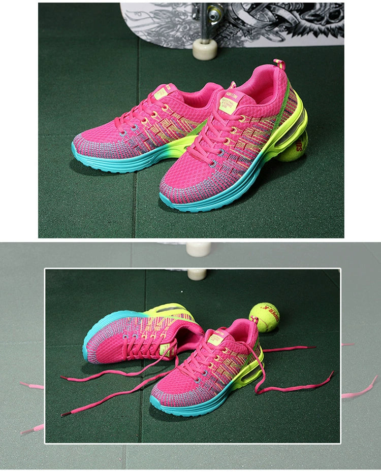 Tenis feminino conforto ortopedico esporte - amortecedor ar - Mesh Air Cushion Fashion Sports Shoes