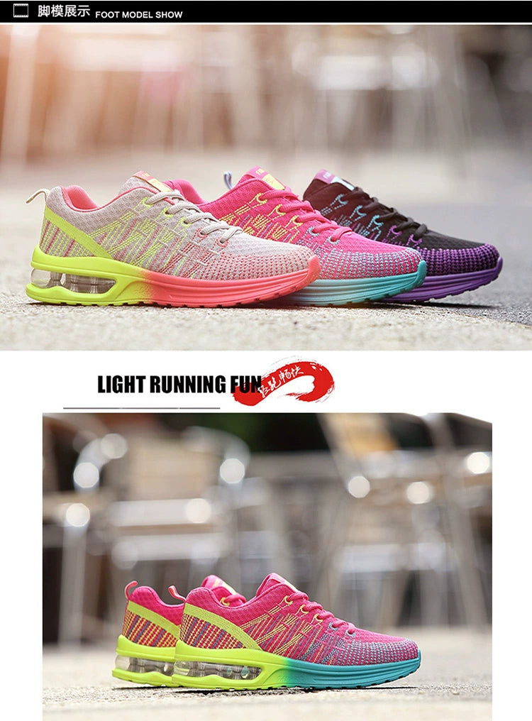 Tenis feminino conforto ortopedico esporte - amortecedor ar - Mesh Air Cushion Fashion Sports Shoes