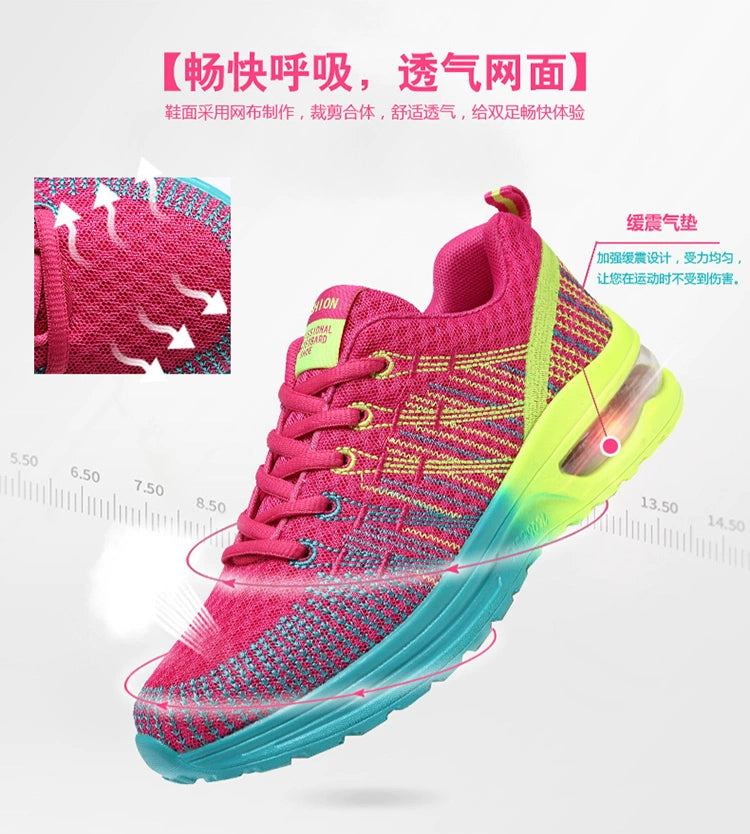 Tenis feminino conforto ortopedico esporte - amortecedor ar - Mesh Air Cushion Fashion Sports Shoes